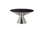 GINER Y COLOMER Mesa de Centro con Cristal Templado y Base de Metal, 40x76 cm, Negro y Dorado, Diseño Contemporáneo para Salón